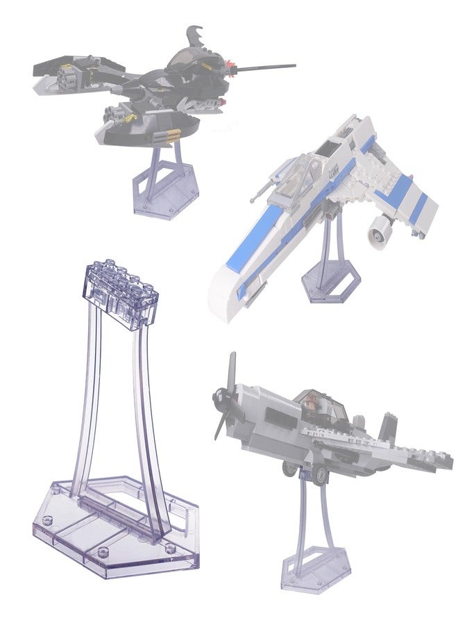 حامل عرض لمجموعات ليغو 75301 X-Wing Starfighter، و75348 و75346 و75347 TIE Bomber، و75333 و75388 Jedi Starfighter، ومجموعات بناء الطائرات وغيرها. حامل عرض بلاستيكي شفاف بزاوية فقط. - Image 3